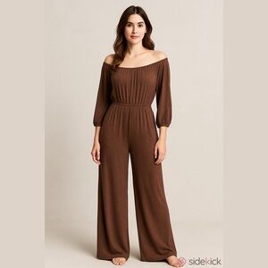 Love In wide legged off the shoulder jumpsuit Women’s size large | ai